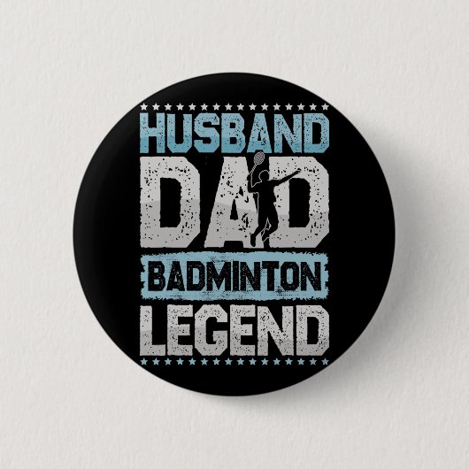 Die Badminton Legends Retro Shuttle Men's Badminto Button (Vorderseite)
