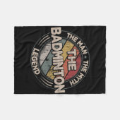 Die Badminton Legends Retro Shuttle Men's Badminto Fleecedecke (Vorderseite (Horizontal))