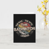 Die Badminton Legends Retro Shuttle Men's Badminto Karte (Gelbe Blume)