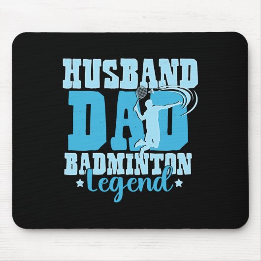 Die Badminton Legends Retro Shuttle Men's Badminto Mousepad (Vorne)