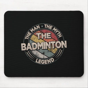 Die Badminton Legends Retro Shuttle Men's Badminto Mousepad