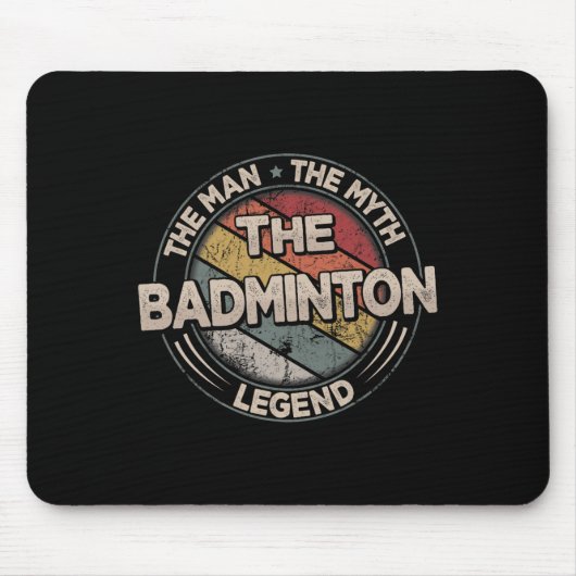 Die Badminton Legends Retro Shuttle Men's Badminto Mousepad (Vorne)