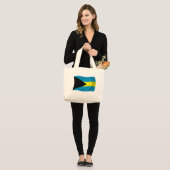 Die Bag mit der Flagge Bahamas Jumbo Stoffbeutel (Vorderseite (Model))