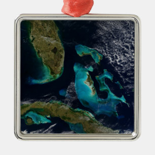 Die Bahamas, das Florida und das Kuba Silbernes Ornament