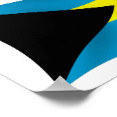 Die Bahamas Flag Poster Print (Ecke)
