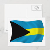 Die Bahamas-Flag-Postkarte Postkarte (Vorne/Hinten)