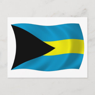 Die Bahamas-Flag-Postkarte Postkarte