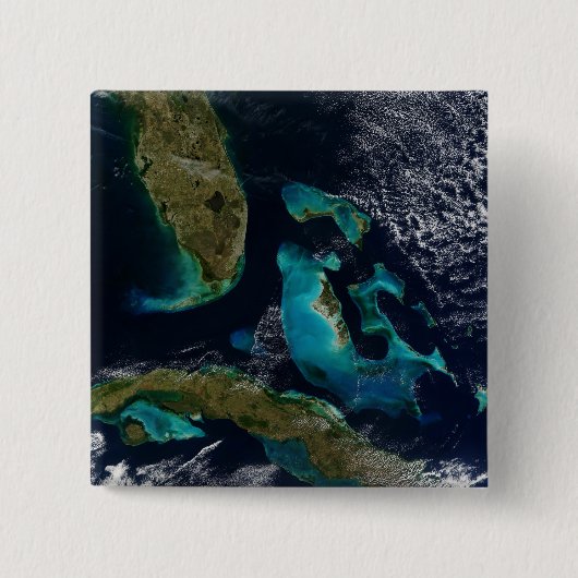 Die Bahamas, Florida und Kuba Button (Vorderseite)
