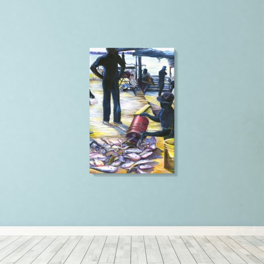 Die Bahamas-Karte von heute Leinwanddruck (Insitu (Holzboden))