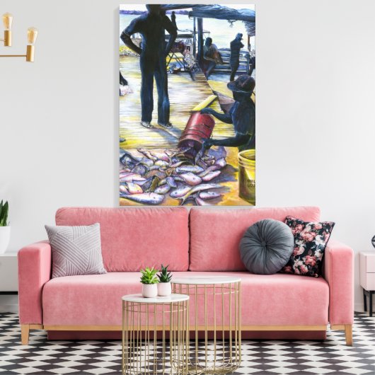 Die Bahamas-Karte von heute Leinwanddruck (Insitu (Wohnzimmer))