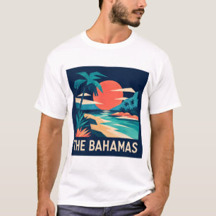 Die Bahamas Moderne Geometrische Reise Kunst T-Shi T-Shirt