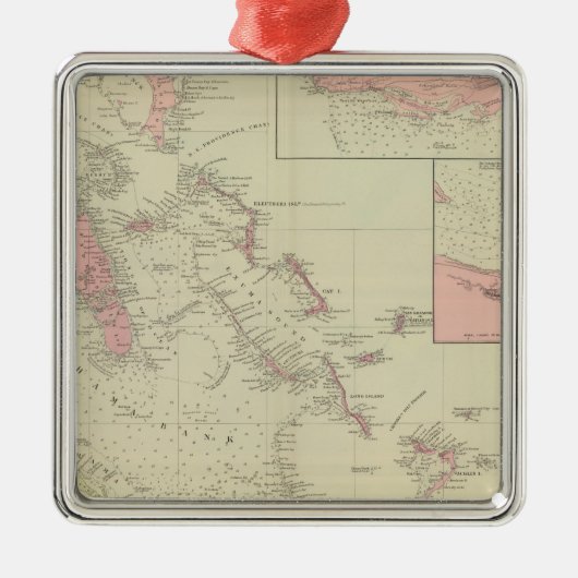 Die Bahamas Silbernes Ornament (Vorne)
