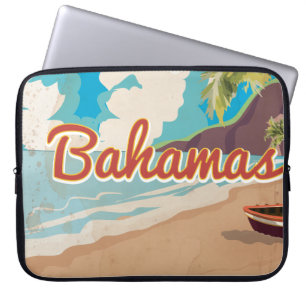 Die Bahamas Vintage-Reiseposter. Laptopschutzhülle