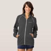 Die Bahn-Jacke UrbanSitter Frauen - gelber Punkt Hoodie (Vorne ganz)