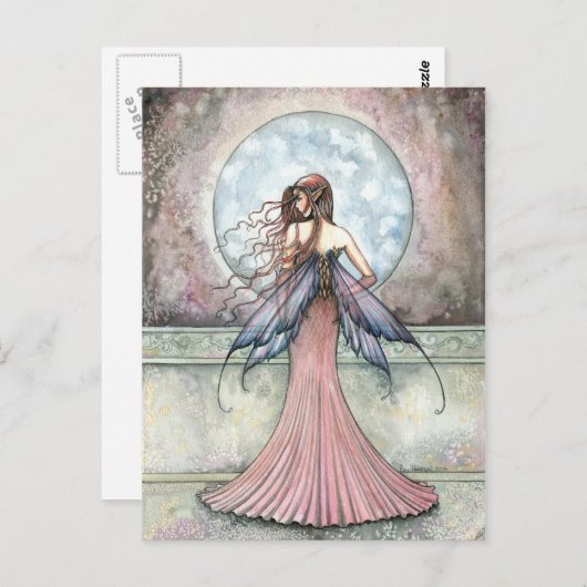 Die Balcony Fairy Postcard von Molly Harrison Postkarte (Vorne/Hinten)
