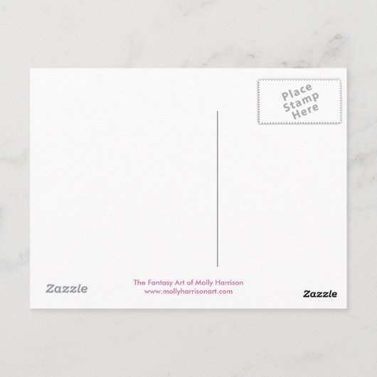 Die Balcony Fairy Postcard von Molly Harrison Postkarte (Rückseite)