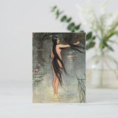 Die Bald-Ehefrau kommt aus dem Wasser Postkarte (Stehend Vorderseite)