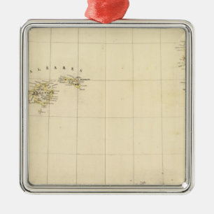 Die Balearischen Inseln und Sardinien Europa 25 Silbernes Ornament