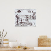 Die Ballance oder die Amerikaner triumphieren Poster (Küche)