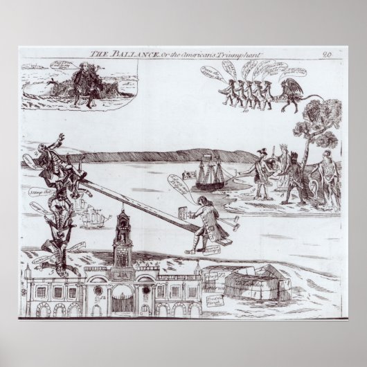 Die Ballance oder die Amerikaner triumphieren Poster (Vorne)