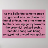 die Ballerina Poster (Vorne)