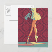 Die Ballerina Postkarte (Vorne/Hinten)