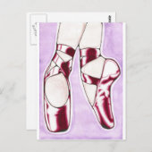 Die Ballettschuhe der Red Shoes Postkarte (Vorne/Hinten)
