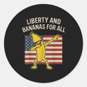Die Banana-amerikanische Flagge mit dem Patriotisc Runder Aufkleber