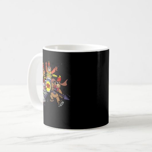 Die Banane spaltet klassisch Kaffeetasse (Vorderseite Links)