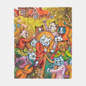 Die Band spielt Louis Wain Fleecedecke (Vorderseite)