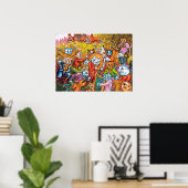 Die Band spielt Louis Wain Poster (Heimbüro)