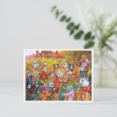 Die Band spielt Louis Wain Postkarte (Stehend Vorderseite)