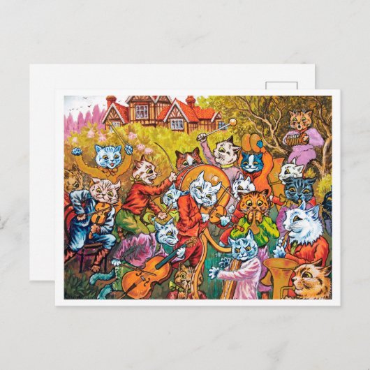 Die Band spielt Louis Wain Postkarte (Vorne/Hinten)