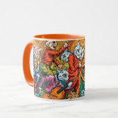 Die Band spielt, Louis Wain Tasse (Vorderseite Links)
