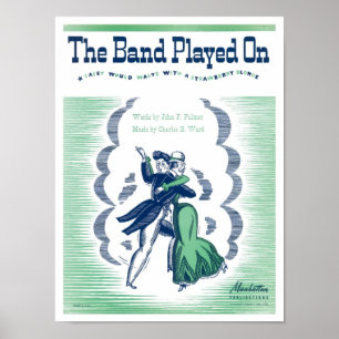 Die Band spielte auf Vintagen Songbook-Cover Poster