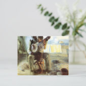 Die Banjo-Lehre von Henry Ossawa Tanner Postkarte (Stehend Vorderseite)