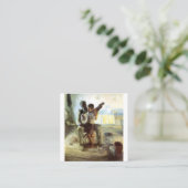 Die Banjo-Lehre von Henry Ossawa Tanner Quadratische Visitenkarte (Stehend Vorderseite)