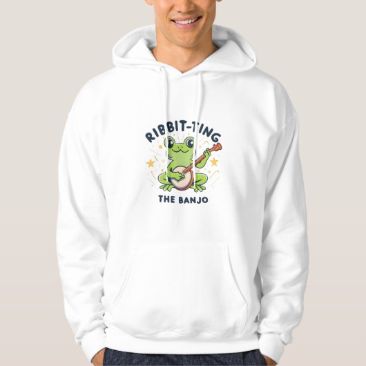 Die Banjo-Ribbit-Musik, Niedlicher Frosch spielen Hoodie (Vorderseite)