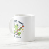 Die Banjo-Ribbit-Musik, Niedlicher Frosch spielen Kaffeetasse (Vorderseite Links)