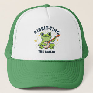 Die Banjo-Ribbit-Musik, Niedlicher Frosch spielen Truckerkappe