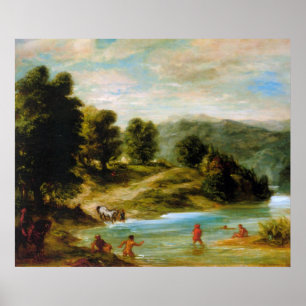 Die Banken des Flusses Sebou Poster