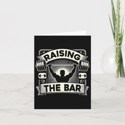 Die Bar Barbell-Bodybuilding anheben Karte (Vorderseite)