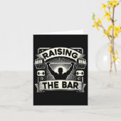 Die Bar Barbell-Bodybuilding anheben Karte (Gelbe Blume)