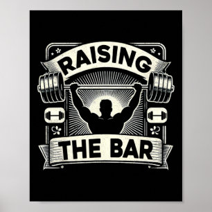 Die Bar Barbell-Bodybuilding anheben Poster