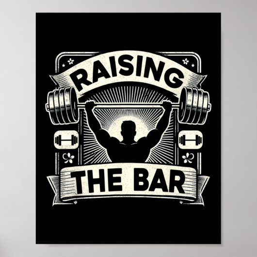 Die Bar Barbell-Bodybuilding anheben Poster (Vorne)