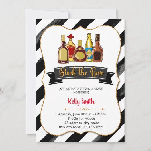 Die Bar-Dusche-Party Einladung (Vorderseite)