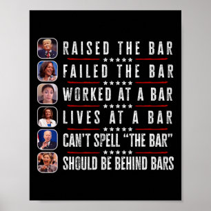 Die Bar Harris Versagte Funny Trump Politicit Poster