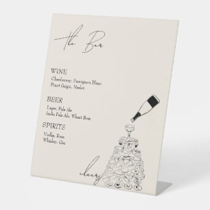 Die Bar mit dem Champagnerturm Sockelschild