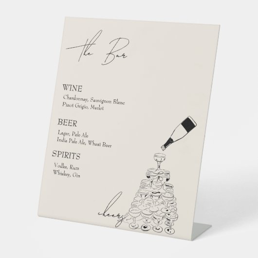 Die Bar mit dem Champagnerturm Sockelschild (Vorderseite)