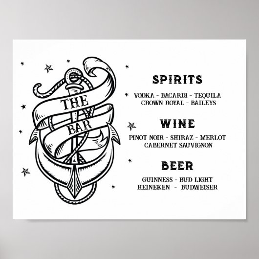 Die Bar Wedding Tradition Tattoo Anchor Poster (Vorne)